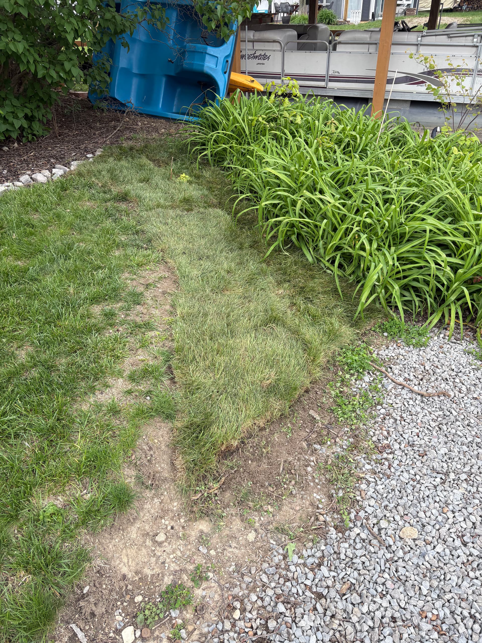 Gallery photos for Lake Property Bed Cleanup Mulch and River Rock Done Right: Image #6